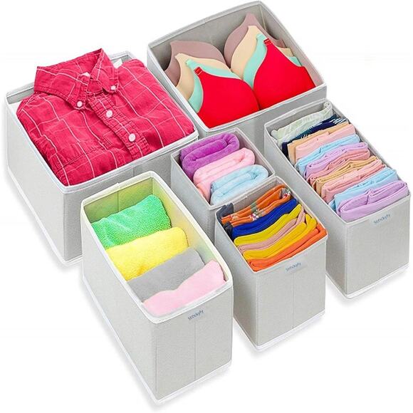 6 pcs Dresser Drawer Divider Organizer Adjustable sizes New NWT - Picture 1 of 6